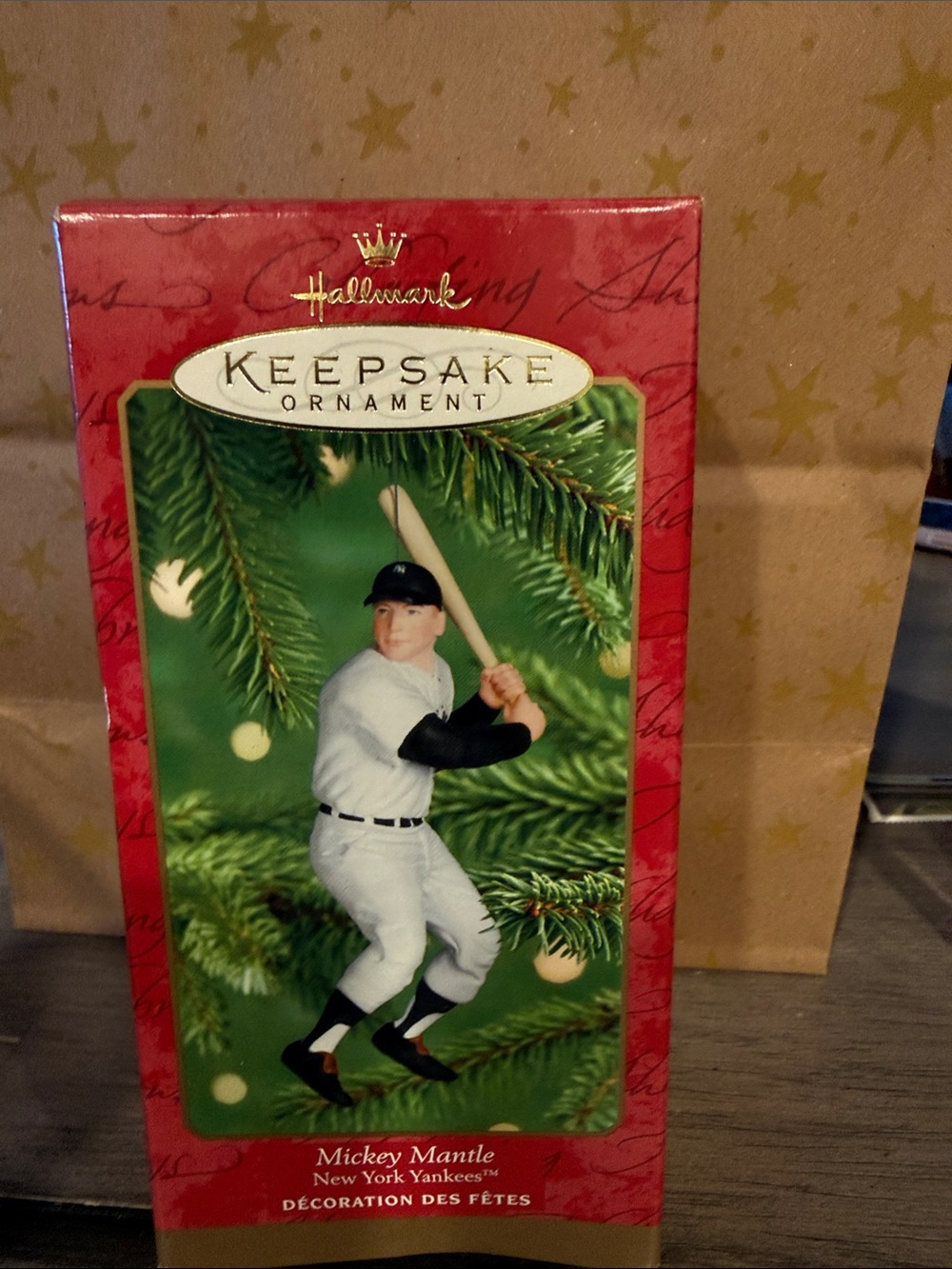 Hallmark Keepsake Ornament Mickey Mantle - White, Black, Green